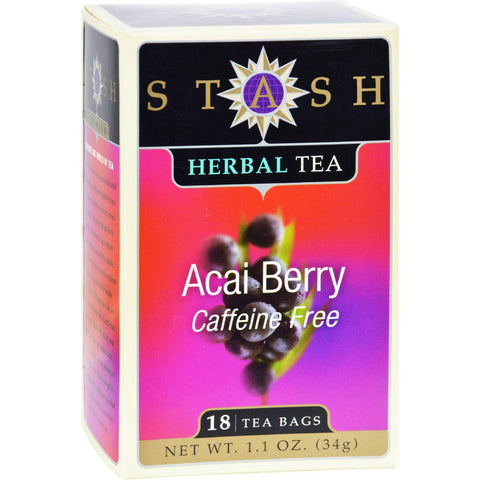 Stash Premium Caffeine Free Acai Berry Herbal Tea - 18 Tea Bags - Case Of 6