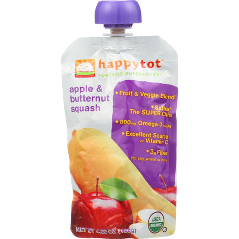 Happy Tot Toddler Food - Organic - Stage 4 - Apple And Butternut Squash - 4.22 Oz - Case Of 16