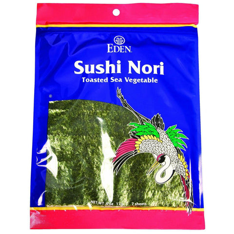 Eden Foods Sushi Nori - Cultivated - Toasted - 50 Sheets - 4.4 Oz