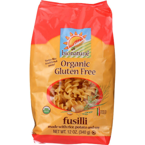 Bionaturae Pasta - Organic - Gluten Free - Fusilli - 12 Oz - Case Of 12