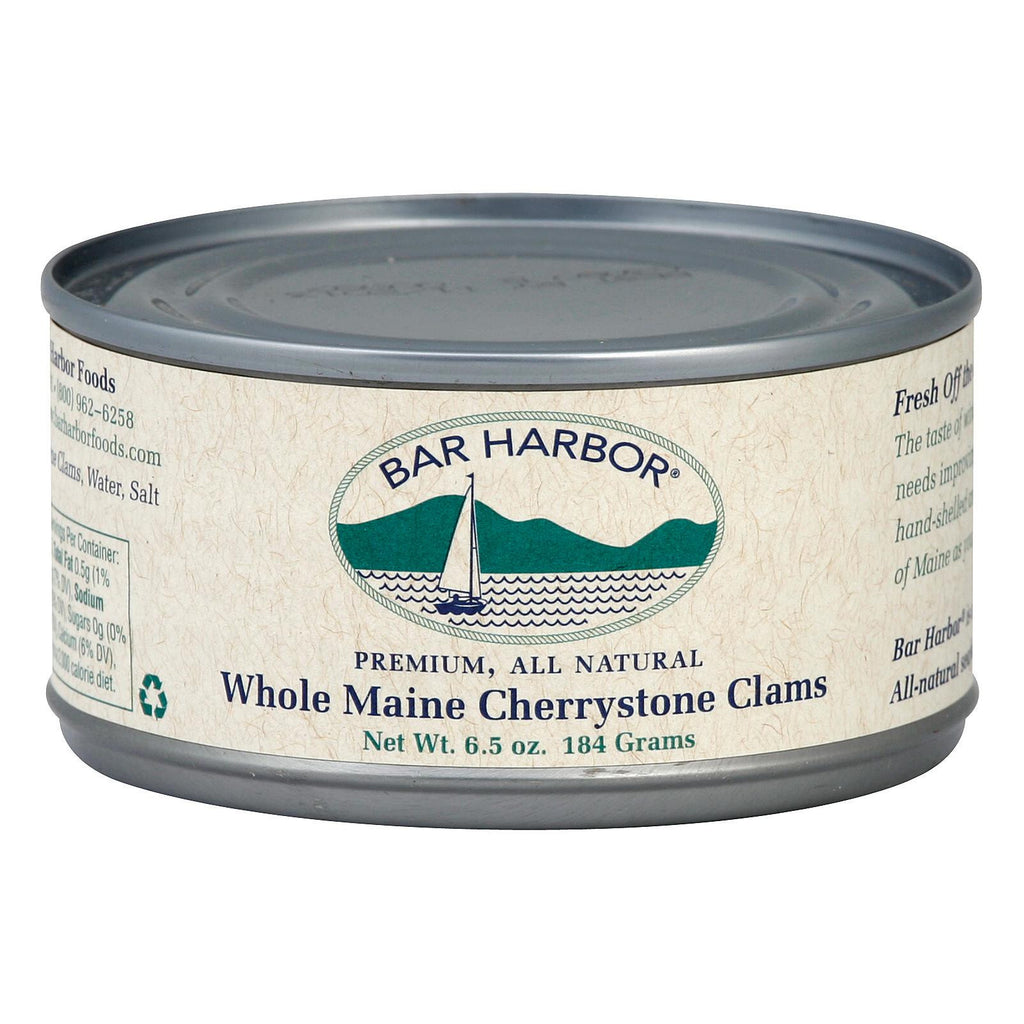 Bar Harbor Whole Maine Cherrystone Clams - Case Of 12 - 6.5 Oz.