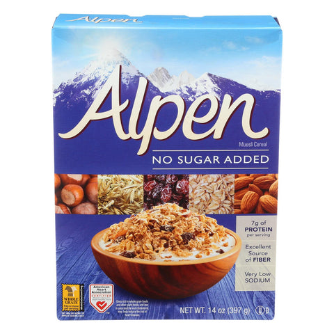 Alpen No Added Sugar Muesli Cereal - Case Of 1 - 14 Oz.