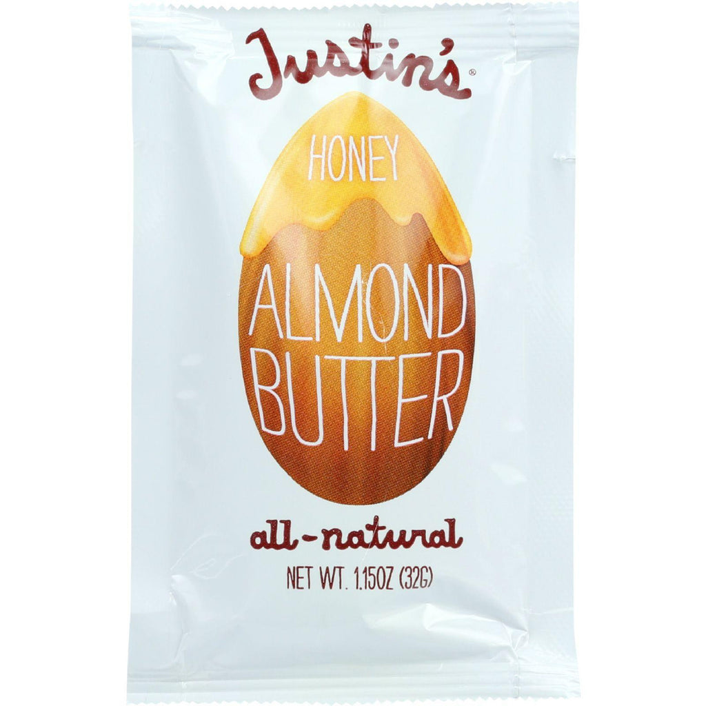 Justins Nut Butter Almond Butter - Honey - Squeeze Pack - 1.15 Oz - Case Of 60