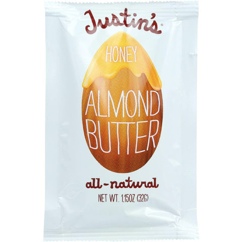 Justins Nut Butter Almond Butter - Honey - Squeeze Pack - 1.15 Oz - Case Of 60