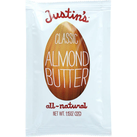 Justins Nut Butter Almond Butter - Classic - Squeeze Pack - 1.15 Oz - Case Of 60