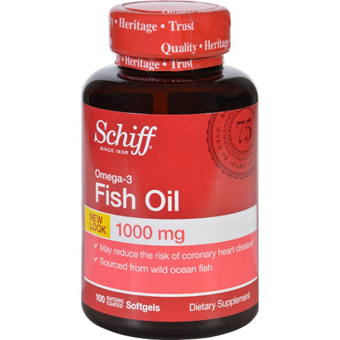 Schiff Omega-3 Fish Oil - 100 Softgels Enteric Coated