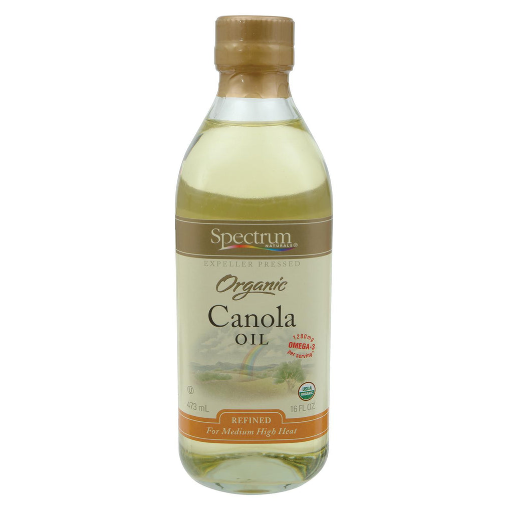 Spectrum Naturals Organic Refined Canola Oil - Case Of 12 - 16 Fl Oz.