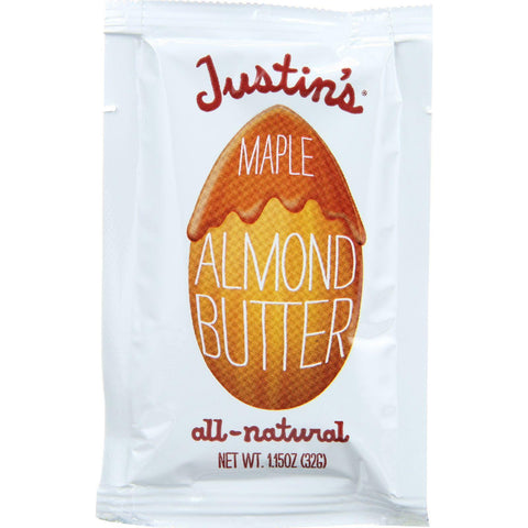 Justins Nut Butter Almond Butter - Maple - Squeeze Pack - 1.15 Oz - Case Of 60