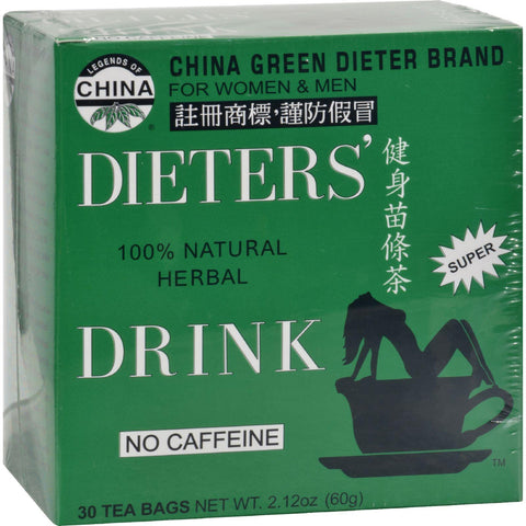 Uncle Lee's China Green Dieters Tea Caffeine Free - 30 Tea Bags