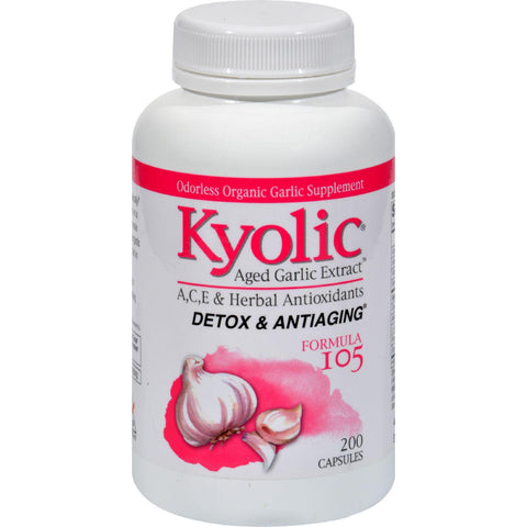 Kyolic Aged Garlic Extract Detox And Anti-aging Formula 105 - 200 Capsules