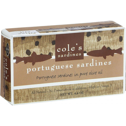 Cole's Portuguese Sardines In Olive Oil - 4.4 Oz - Case Of 10