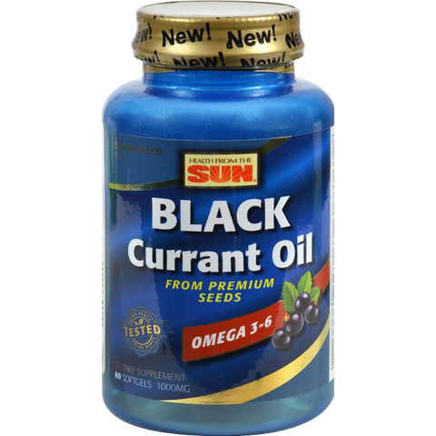 Health From The Sun Black Currant Oil - 1000 Mg - 60 Softgels