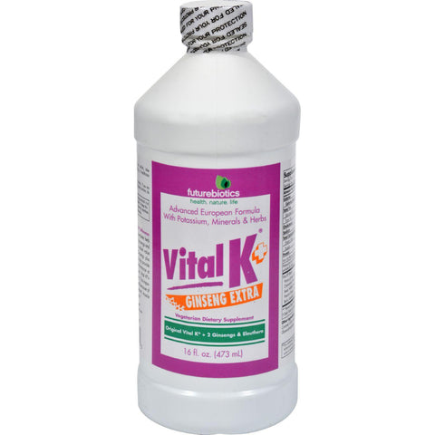 Futurebiotics Vital K Plus Ginseng Extra - 16 Fl Oz