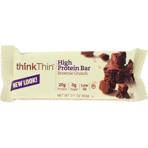 Think Products Thin Bar - Brownie Crunch - Case Of 10 - 2.1 Oz