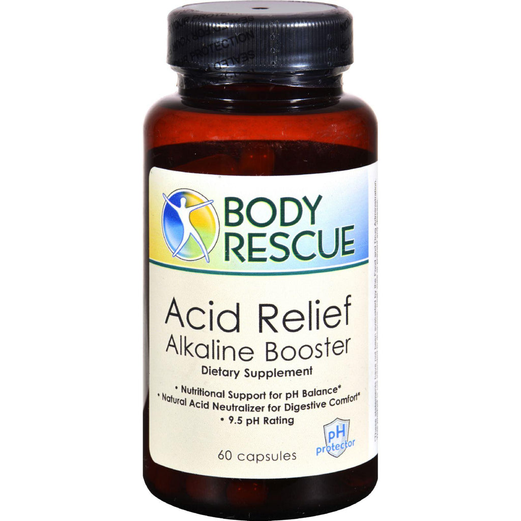 Peelu Body Rescue Acid Relief Alkaline Booster - 60 Capsules