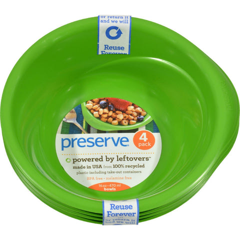 Preserve Everyday Bowls - Apple Green - Case Of 8 - 4 Pack - 16 Oz