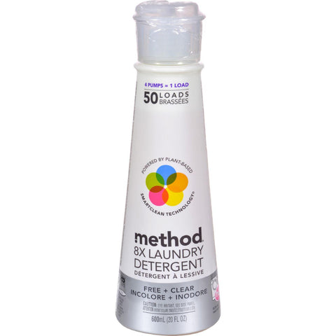 Method Products Fresh And Clean Unscented Detergent - 50 Loads - Case Of 6 - 20 Oz