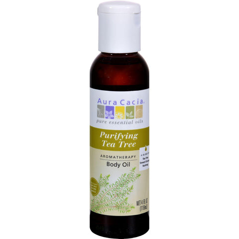 Aura Cacia Aromatherapy Bath Body And Massage Oil Tea Tree Harvest - 4 Fl Oz
