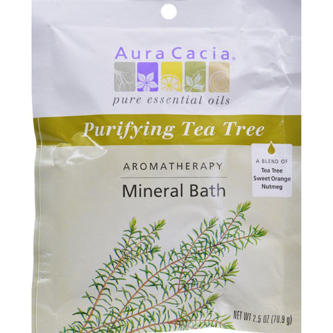 Aura Cacia Aromatherapy Mineral Bath Tea Tree Harvest - 2.5 Oz - Case Of 6