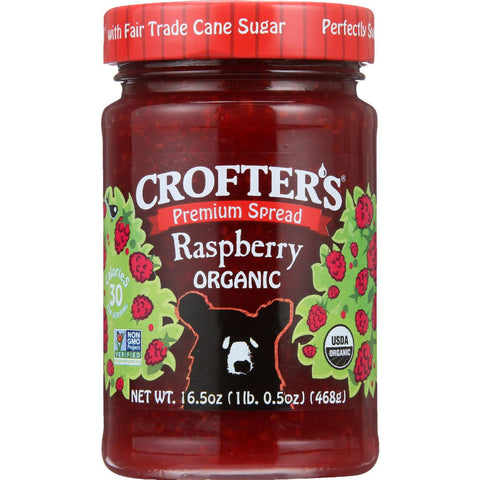 Crofters Fruit Spread - Organic - Premium - Raspberry - 16.5 Oz - Case Of 6