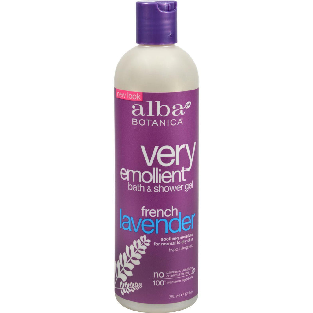 Alba Botanica Very Emollient Bath And Shower Gel French Lavender - 12 Fl Oz