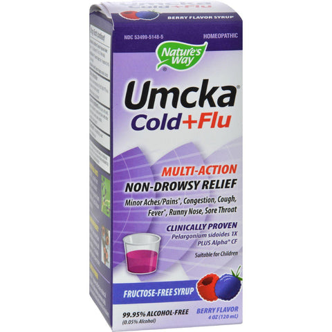 Nature's Way Umcka Cold And Flu Sugar-free Syrup Berry - 4 Fl Oz