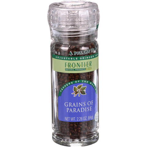 Frontier Herb Gourmet Grains Of Paradise Seed - Ivory Coast - Grinder Bottle - 2.26 Oz - Case Of 6