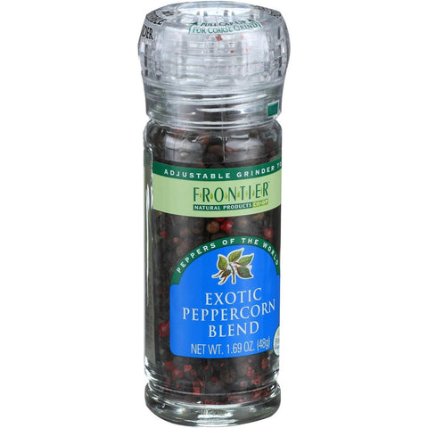 Frontier Herb Peppercorns - Exotic Blend - Grinder Bottle - 1.69 Oz - Case Of 6