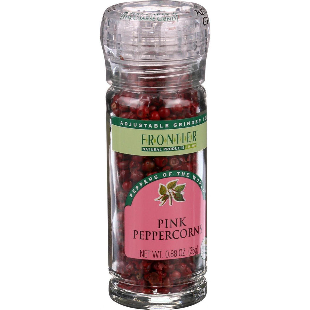 Frontier Herb Peppercorns - Pink - Grinder Bottle - .88 Oz - Case Of 6