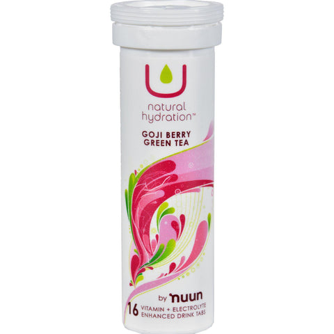 U Natural Hydration Vitamin Plus Electrolyte Enhanced Drink Tabs - Goji Berry Green Tea - Case Of 8 - 16 Tablets
