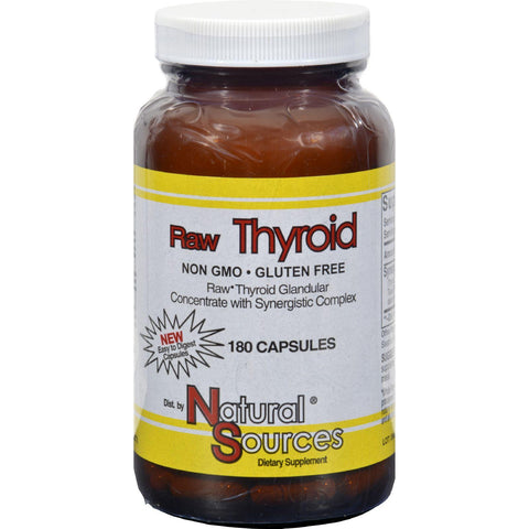 Natural Sources Raw Thyroid - 180 Caps