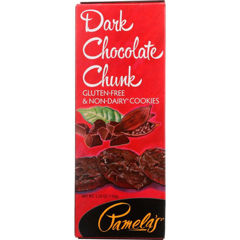 Pamelas Products Cookies - Organic - Dark Chocolate Chunk - Gluten Free - Non-dairy - 5.29oz - Case Of 6