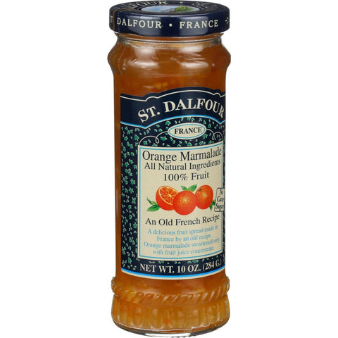 St Dalfour Fruit Spread - Deluxe - 100 Percent Fruit - Orange Marmalade - 10 Oz - Case Of 6