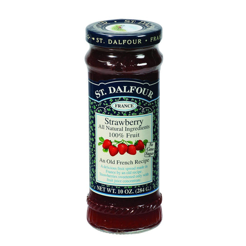 St Dalfour Fruit Spread - Deluxe - 100 Percent Fruit - Strawberry - 10 Oz - Case Of 6