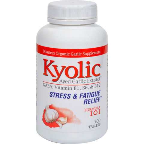 Kyolic Aged Garlic Extract Stress And Fatigue Relief Formula 101 - 200 Tablets