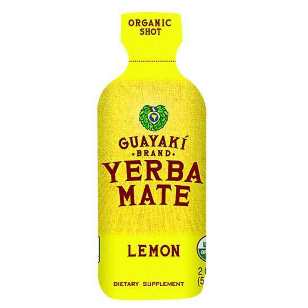 Guayaki Organic Yerba Mate Energy Shot - Lemon - 2 Oz - Case Of 12