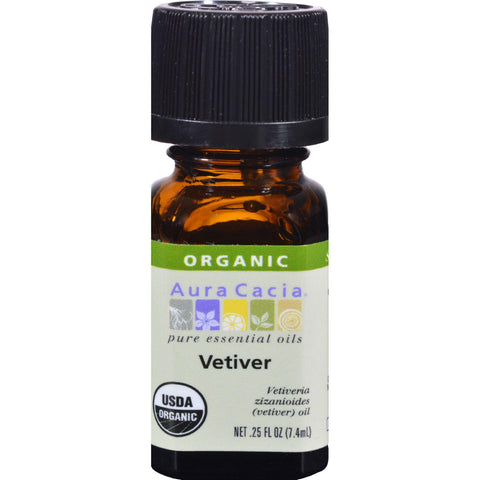 Aura Cacia Organic Essential Oil - Vetiver - .25 Oz