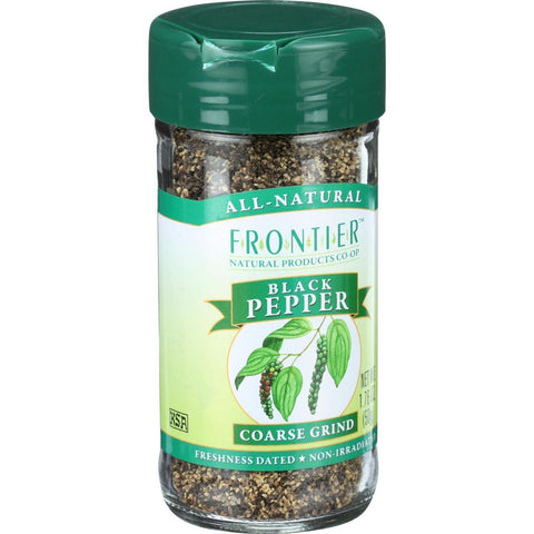 Frontier Herb Pepper - Black - Coarse Grind - 1.76 Oz