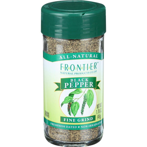 Frontier Herb Pepper - Black - Fine Grind - 1.76 Oz