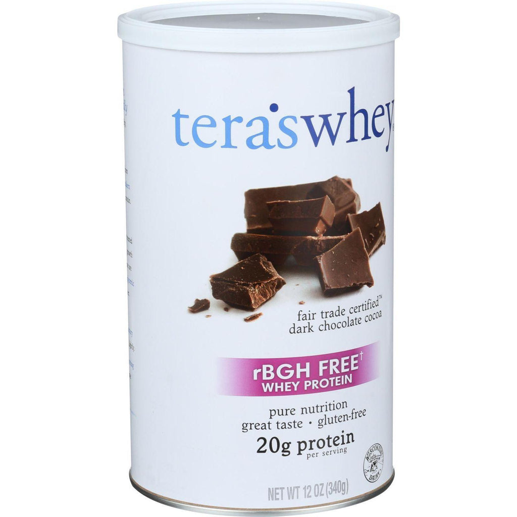 Tera's Whey Protein - Rbgh Free - Fair Trade Dark Chocolate - 12 Oz