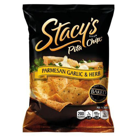Stacey's Pita Chips - Parmesan Garlic Herb - 1.5 Oz - Case Of 24
