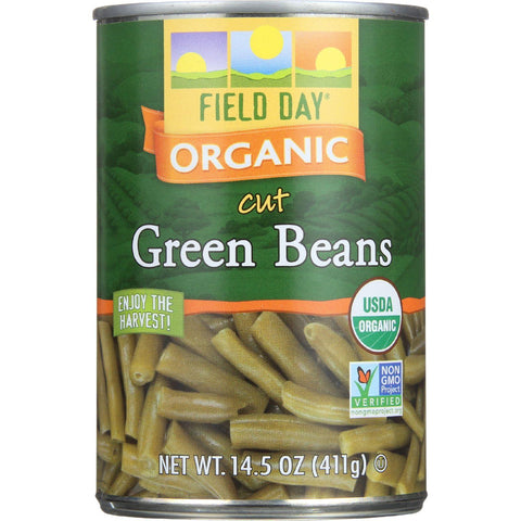 Field Day Beans - Organic - Green - Cut - 14.5 Oz - Case Of 12