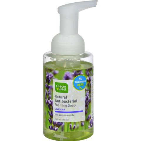 Cleanwell All-natural Antibacterial Foaming Hand Wash Lavender Absolute - 9.5 Fl Oz