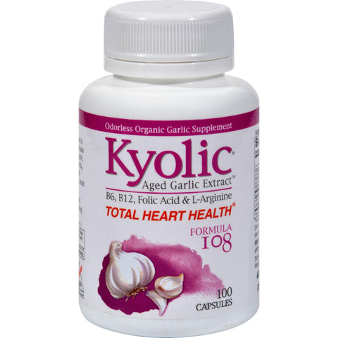 Kyolic Aged Garlic Extract Total Heart Health Formula 108 - 100 Capsules