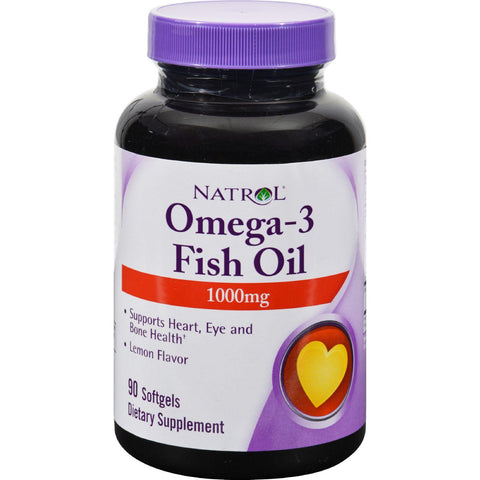 Natrol Omega-3 Fish Oil Lemon - 1000 Mg - 90 Softgels