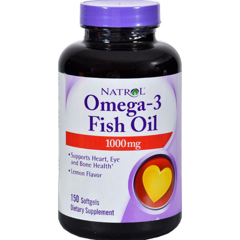 Natrol Omega-3 Fish Oil Lemon - 1000 Mg - 150 Softgels