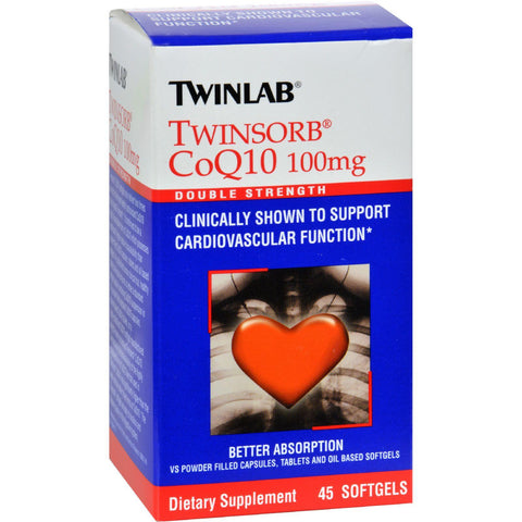 Twinlab Twinsorb Coq10 - 100 Mg - 45 Softgels