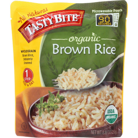 Tasty Bite Rice - Organic - Brown - 8.8 Oz - Case Of 6