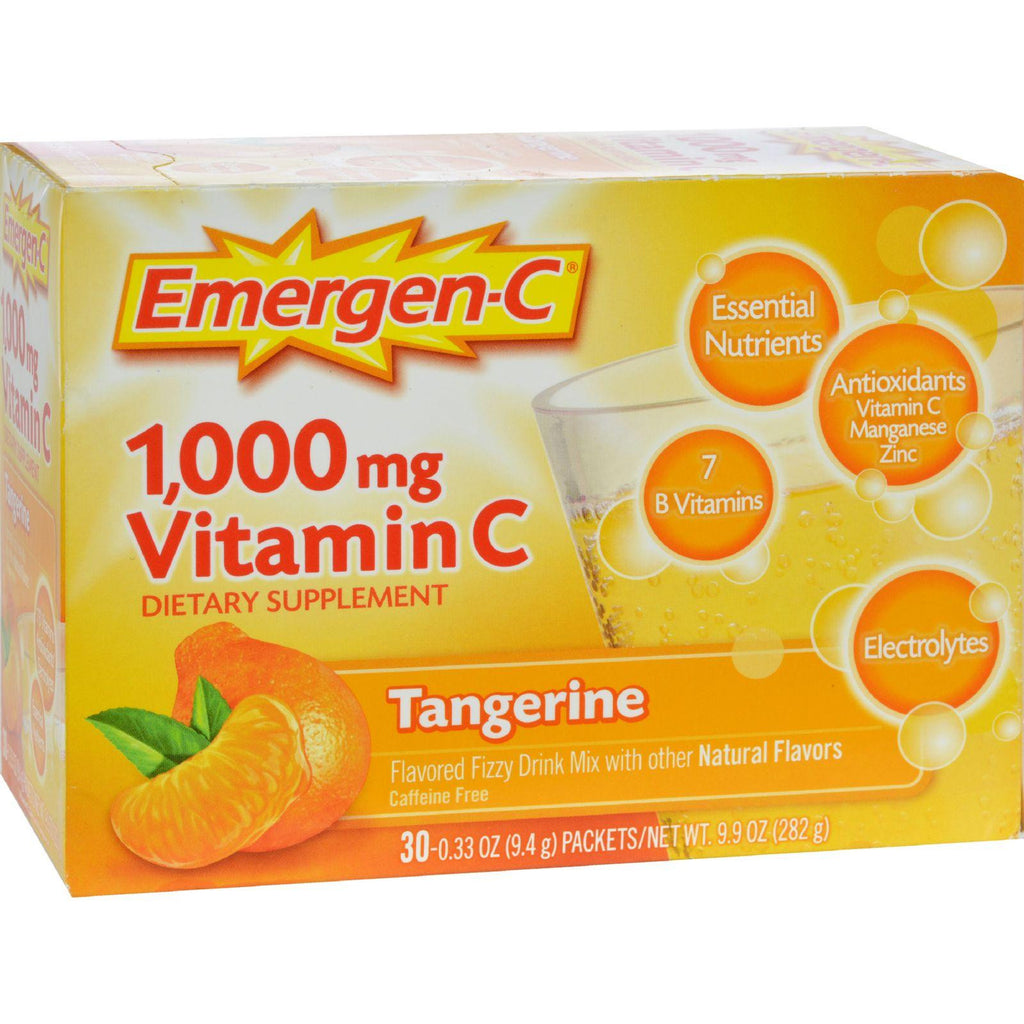 Alacer Emergen-c Vitamin C Fizzy Drink Mix Tangerine - 1000 Mg - 30 Packets