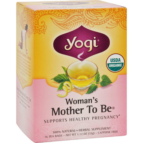 Yogi Organic Woman's Mother To Be Herbal Tea Caffeine Free - 16 Tea Bags - Case Of 6